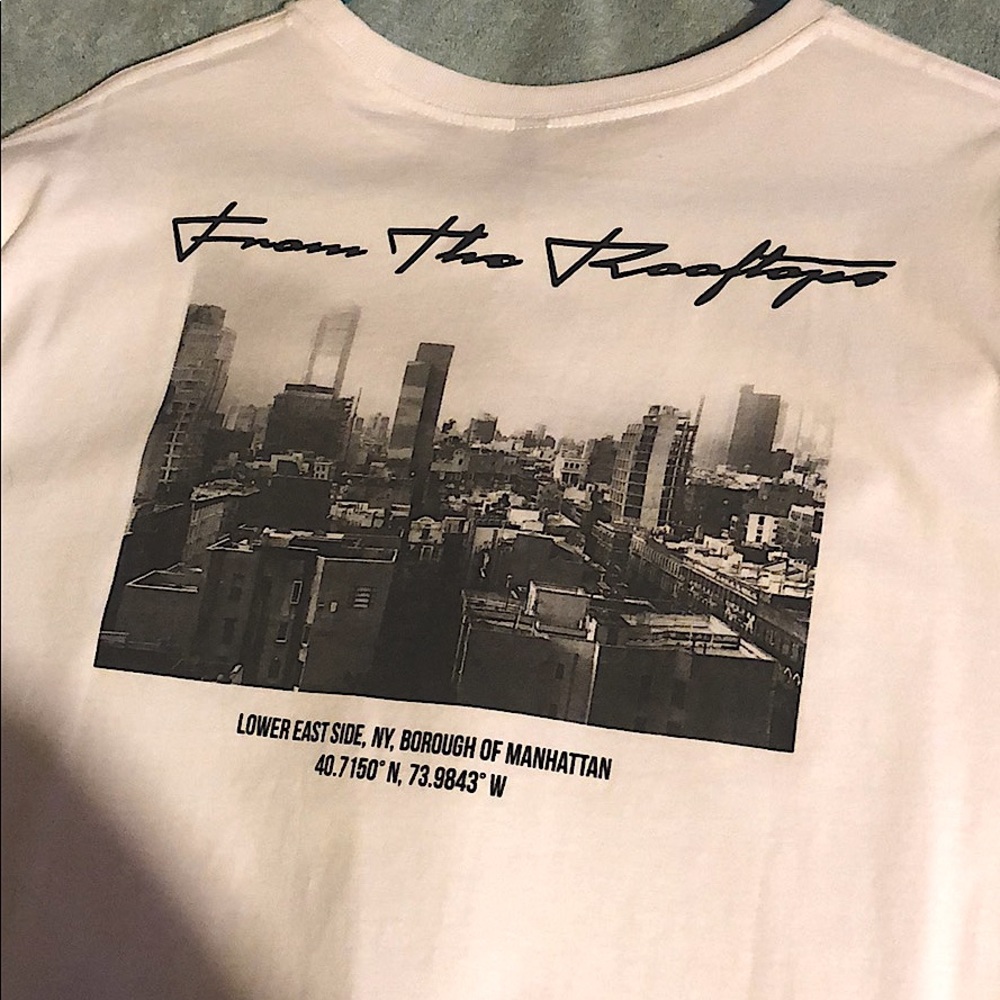 From the rooftops’ t-shirt
